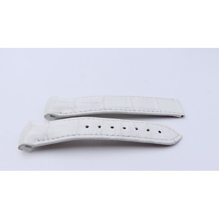 Omega Seamaster bracelet Alligator blanc - White strap - 9800.03.00