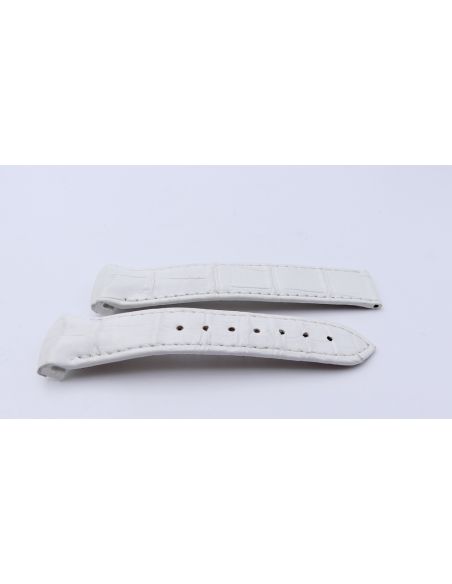 Omega Seamaster bracelet Alligator blanc - White strap - 9800.03.00