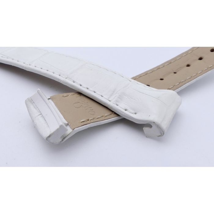 Omega Seamaster bracelet Alligator blanc - White strap - 9800.03.00