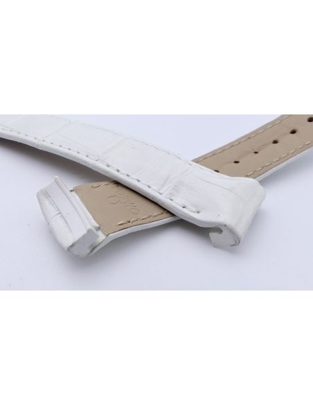 Omega Seamaster bracelet Alligator blanc - White strap - 9800.03.00