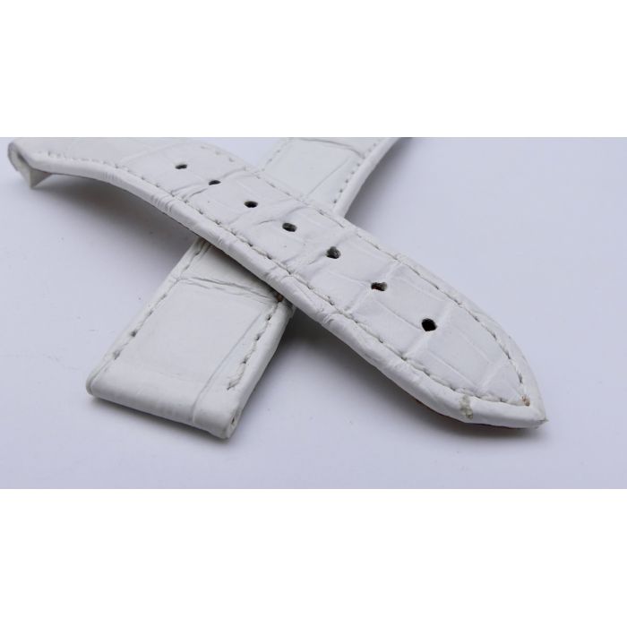 Omega Seamaster bracelet Alligator blanc - White strap - 9800.03.00