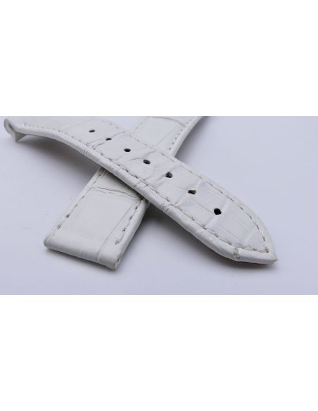 Omega Seamaster bracelet Alligator blanc - White strap - 9800.03.00