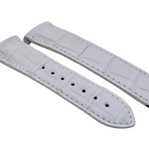 Omega Seamaster bracelet Alligator blanc - White strap - 9800.03.07