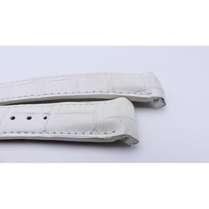 Omega Seamaster bracelet Alligator blanc - White strap - 9800.03.07