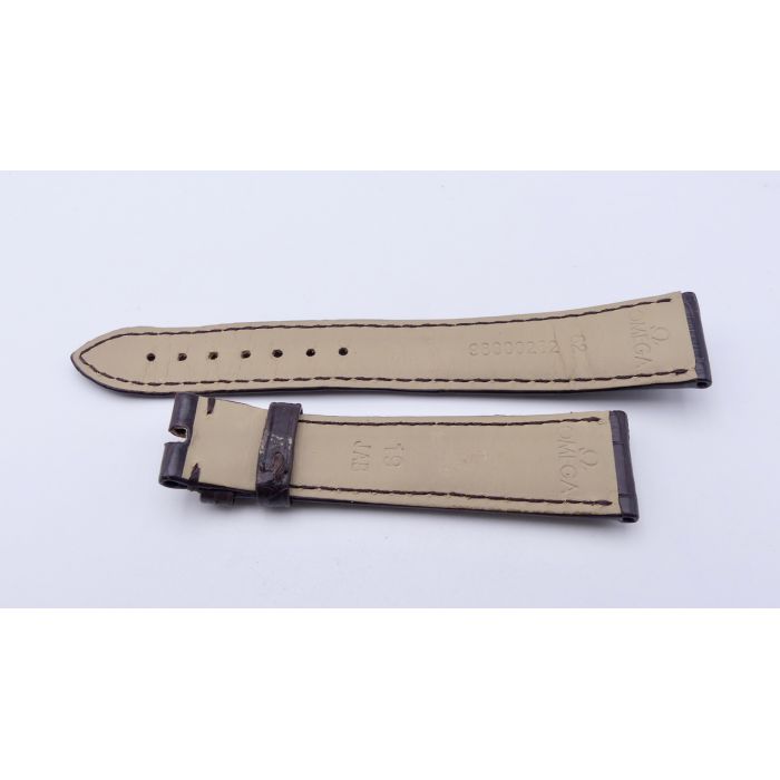 Omega bracelet Alligator - Brown strap - 9800.02.82