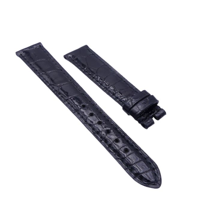 Omega bracelet Alligator - Black shiny strap - 9800.00.48