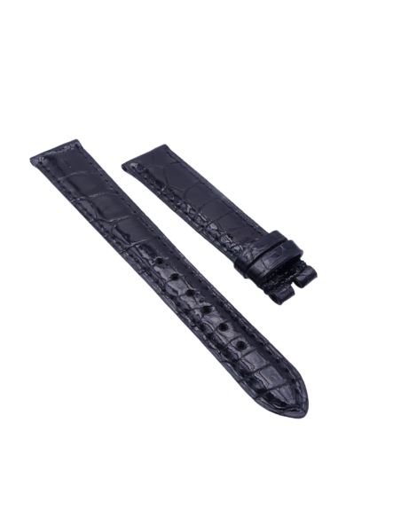 Omega bracelet Alligator - Black shiny strap - 9800.00.48