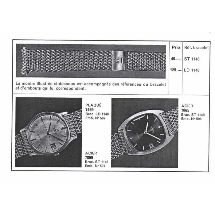 Omega ST 1148 Bracelet - Steel strap