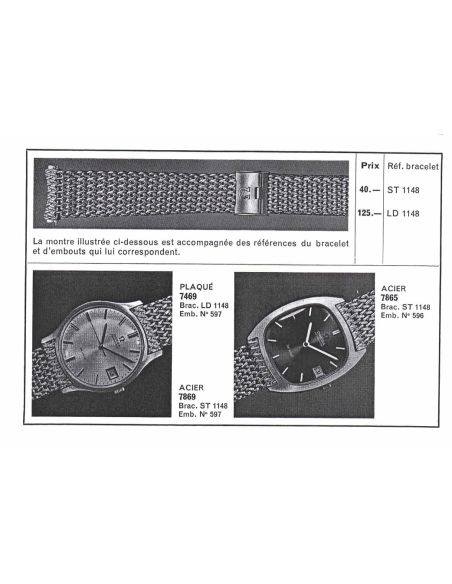 Omega ST 1148 Bracelet - Steel strap
