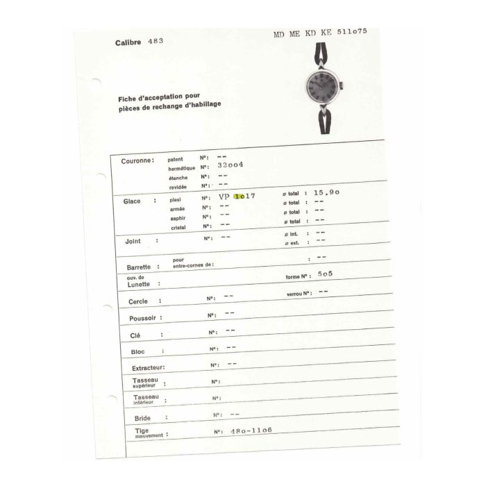 copy ofOmega MD 111.0140 Verre - Glass - PN1131