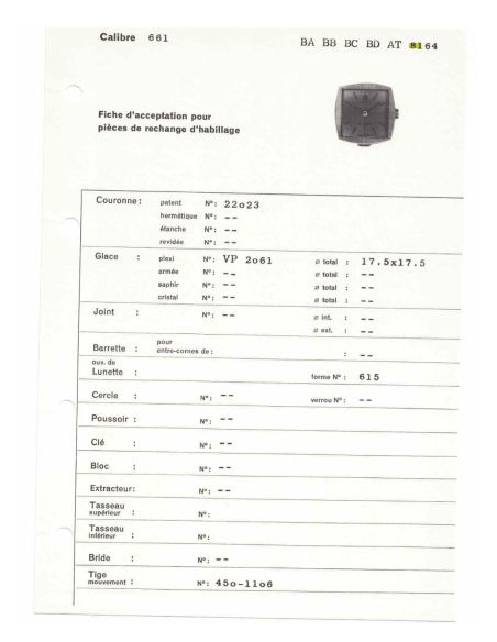 copy ofOmega 511.075 Verre - Glass - PN1017