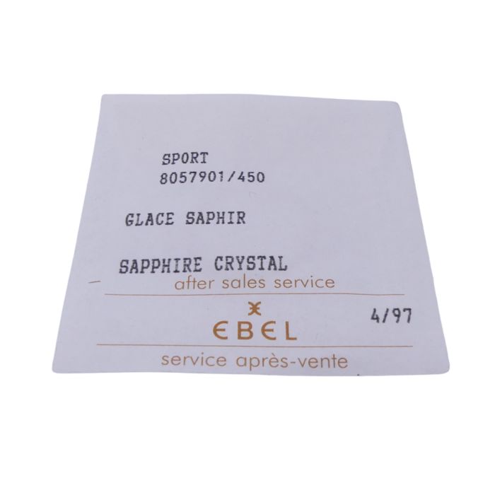 copy ofEbel Sport classic / 1911 Verre saphire - Sapphire crystal
