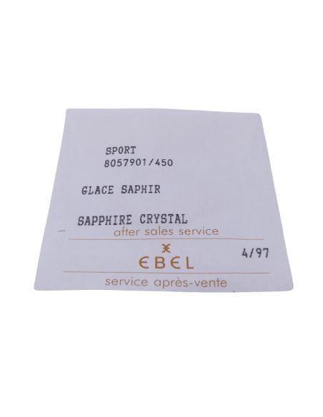copy ofEbel Sport classic / 1911 Verre saphire - Sapphire crystal