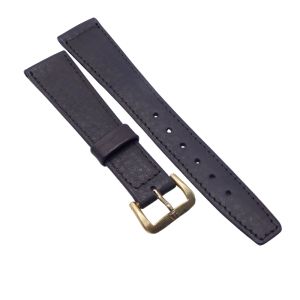 Tissot vintage Bracelet + Boucle - Brown leather strap with buckle - 18mm