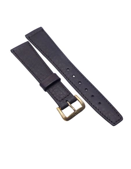 Tissot vintage Bracelet + Boucle - Brown leather strap with buckle - 18mm