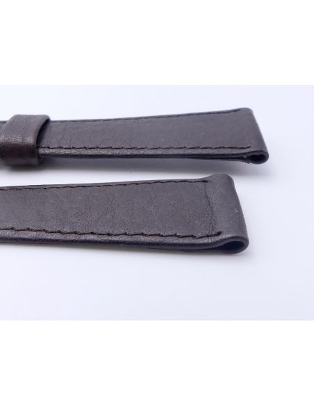 Tissot vintage Bracelet + Boucle - Brown leather strap with buckle - 18mm