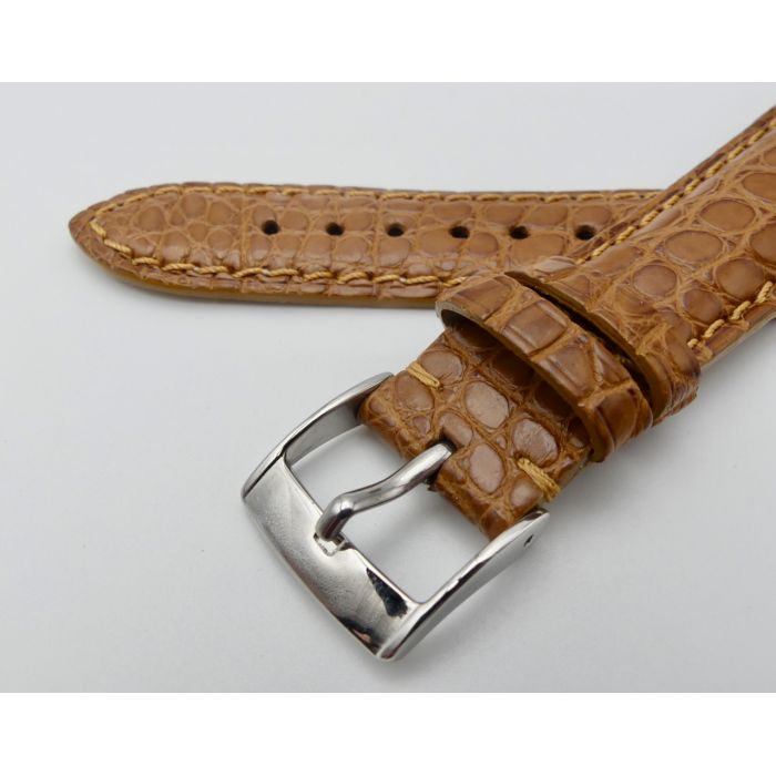 Bouveret bracelet crocodile 18mm - Genuine croco strap