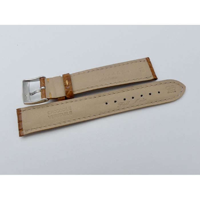 Bouveret bracelet crocodile 18mm - Genuine croco strap