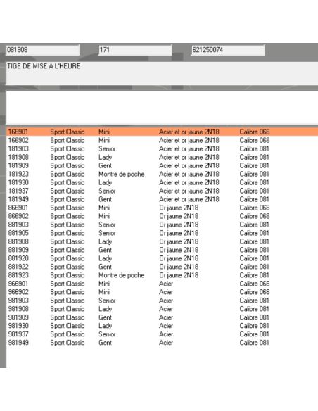 Ebel 081 - 401 Tige - Stem - 081908/171