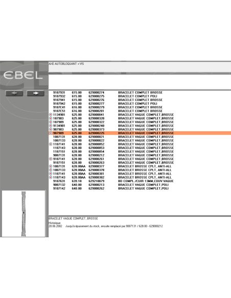Ebel Axe auto bloquant +vis -self locking axle - 987909/625.270