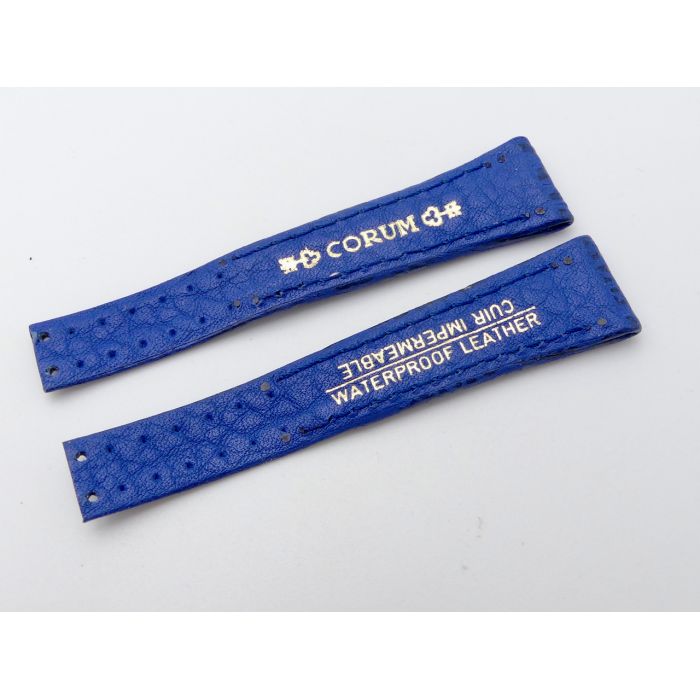Corum Bracelet Cuir - Leather strap - 14/10 - boucle déployante
