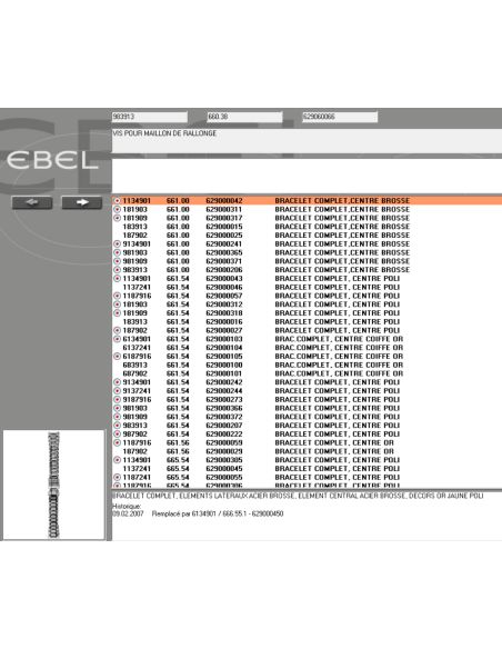 Ebel Vis pour maillon de rallonge - link screw - 983913/660.38