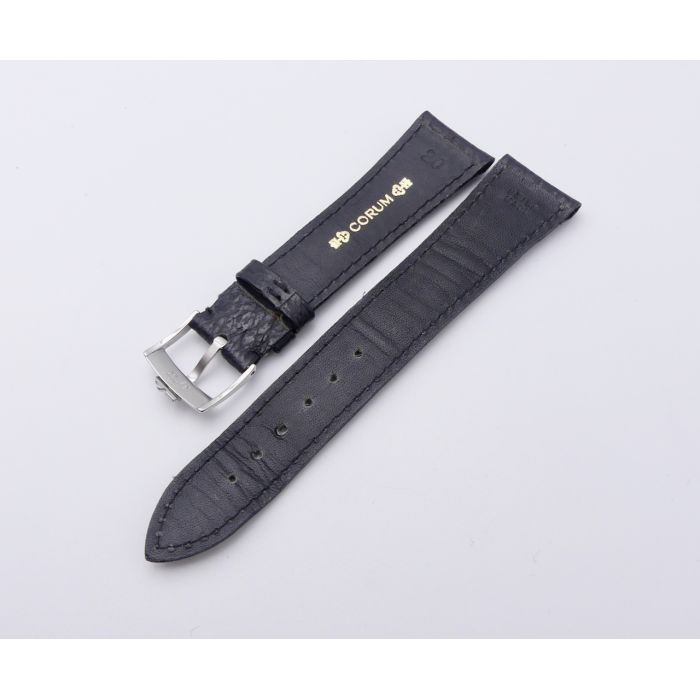 Corum Bracelet cuir avec boucle - Leather strap - 20mm