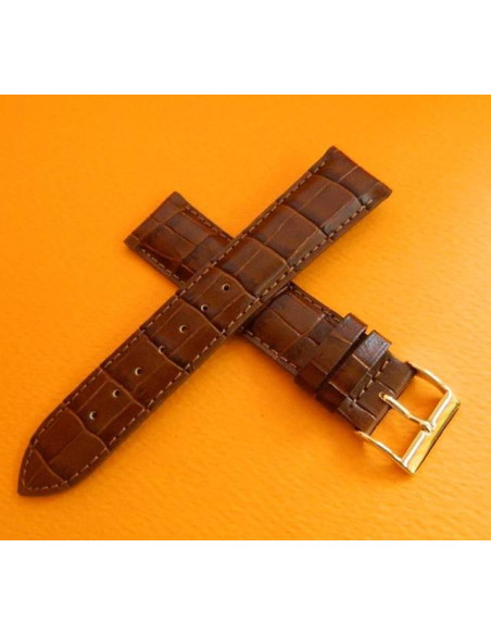 Bracelet cuir marron 20mm