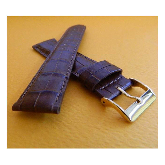 Bracelet cuir marron 20mm