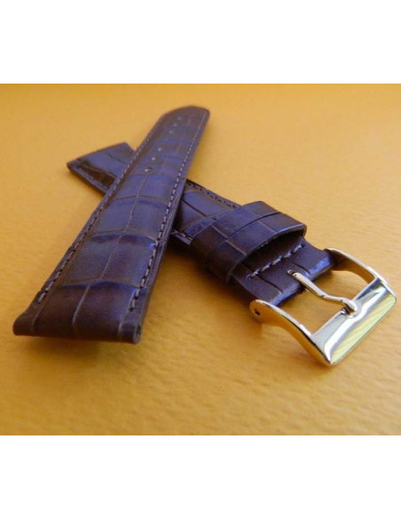 Bracelet cuir marron 20mm