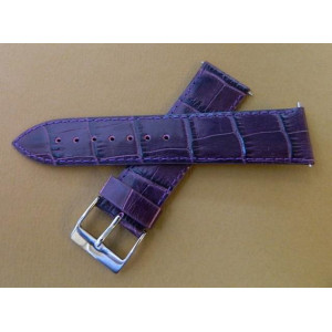 Bracelet cuir violet 22mm