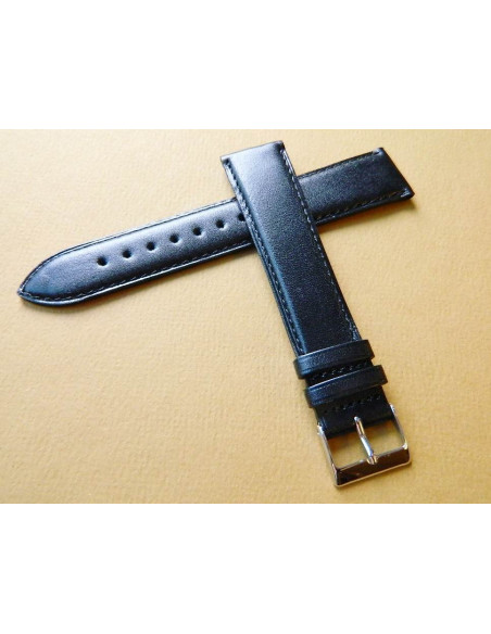 Bracelet cuir noir 20mm