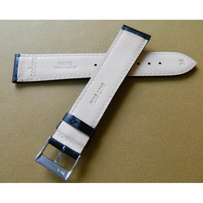 Bracelet cuir noir 20mm