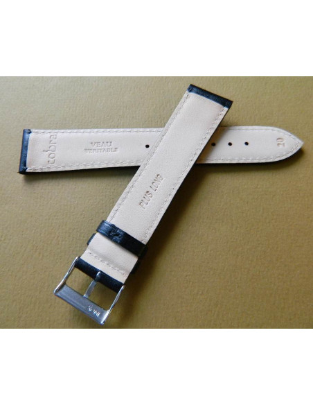 Bracelet cuir noir 20mm