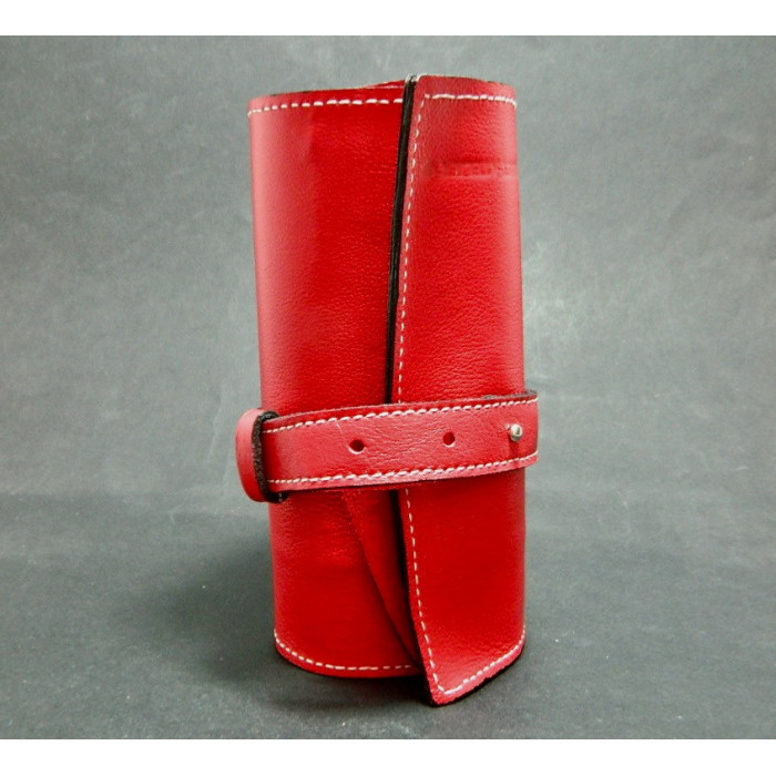 Marmotte Haut de gamme - cuir rouge - 6 montres